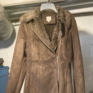 Junior’s brown suede winter jacket